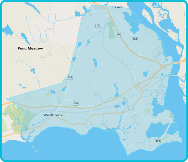 XtraMile Shoreline Service Area Map